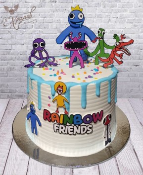 Кремовый торт Rainbow Friends